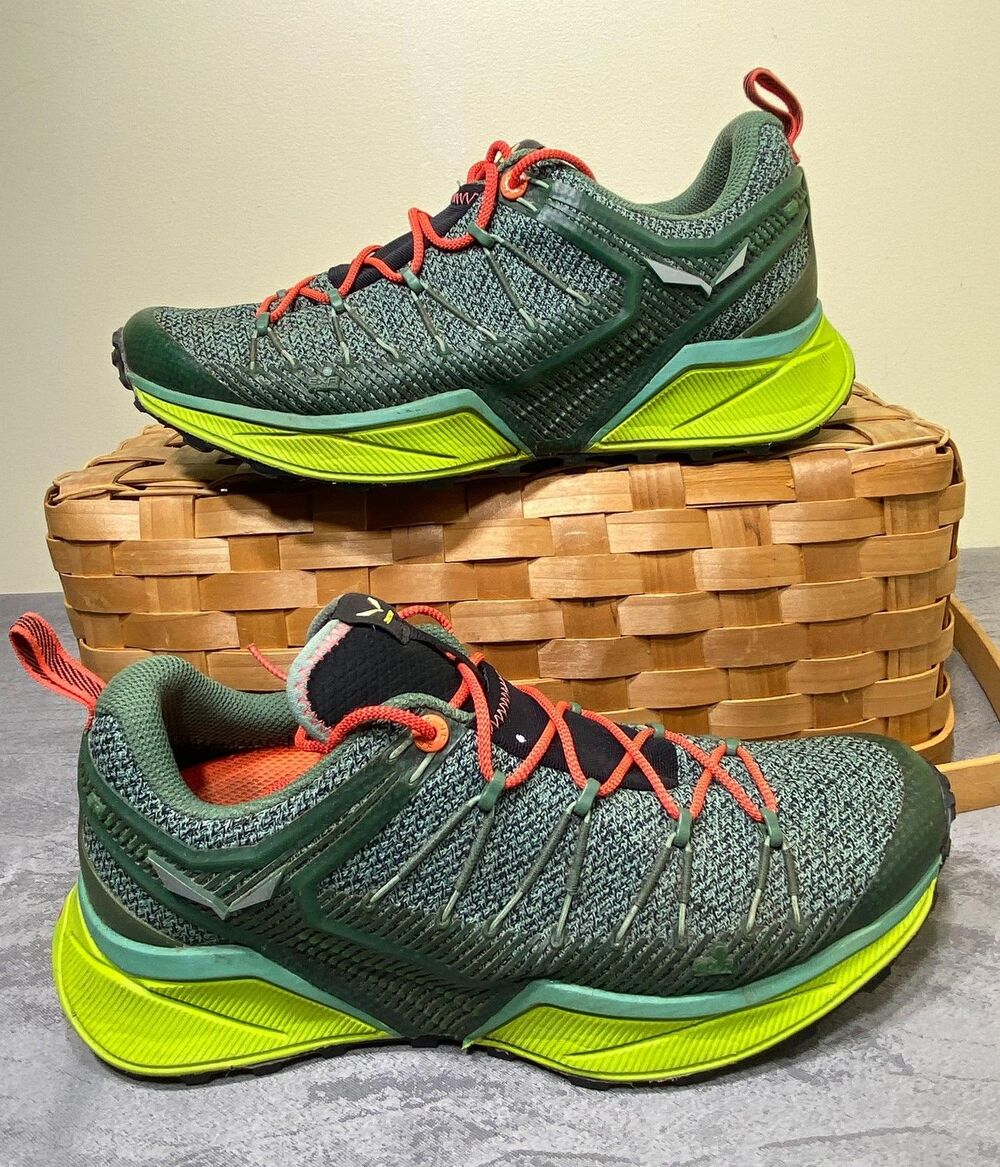 Salewa Dropline Shoes Womens Size 8 Green Trail Hiking Mesh Athletic Sneakers